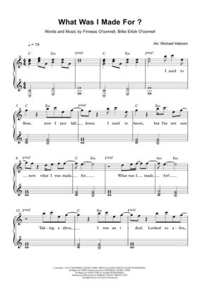 What Was I Made For Piano Sheet Music Easy: A Journey Through Melodic Simplicity and Emotional Depth